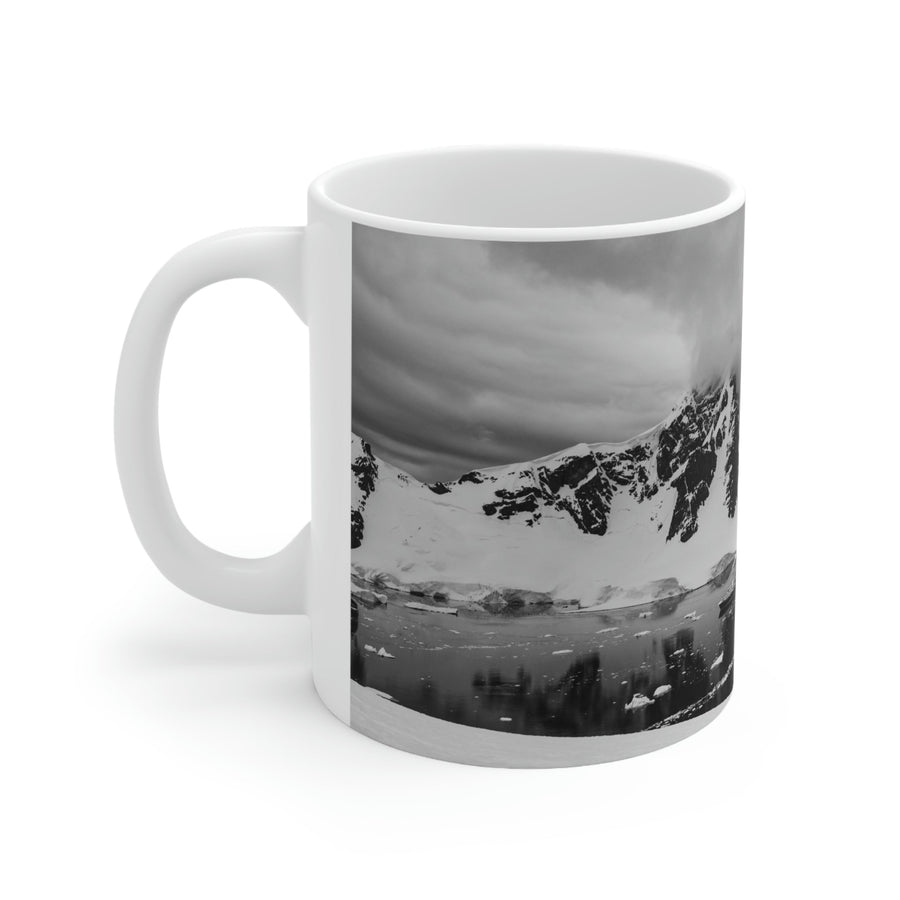 Peaceful Anchoring in Black and White - Ceramic Mug 11oz - Visiting This World