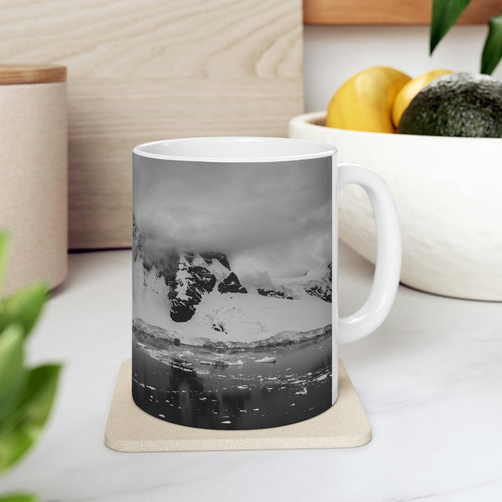 Peaceful Anchoring in Black and White - Ceramic Mug 11oz - Visiting This World