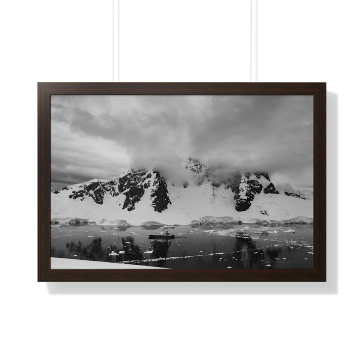 Peaceful Anchoring in Black and White - Framed Print - Visiting This World