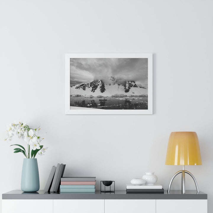 Peaceful Anchoring in Black and White - Framed Print - Visiting This World