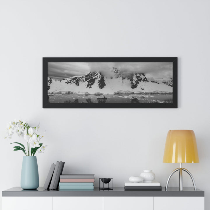 Peaceful Anchoring in Black and White - Framed Print - Visiting This World