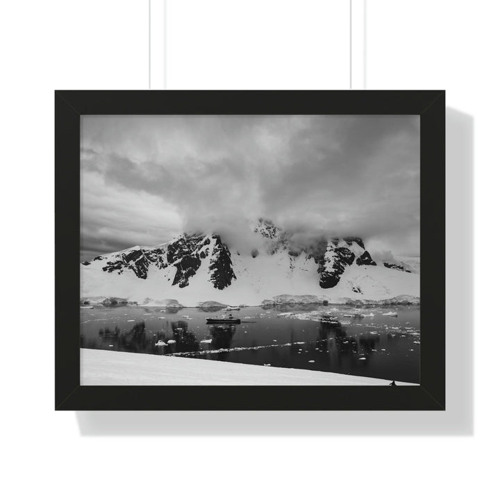 Peaceful Anchoring in Black and White - Framed Print - Visiting This World