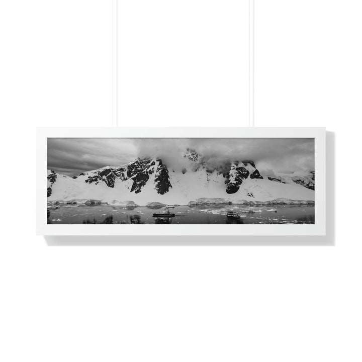 Peaceful Anchoring in Black and White - Framed Print - Visiting This World