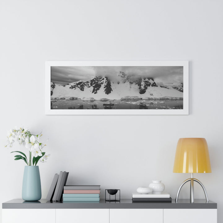 Peaceful Anchoring in Black and White - Framed Print - Visiting This World