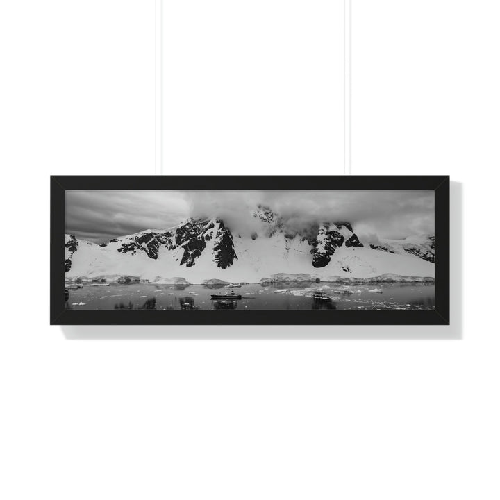 Peaceful Anchoring in Black and White - Framed Print - Visiting This World