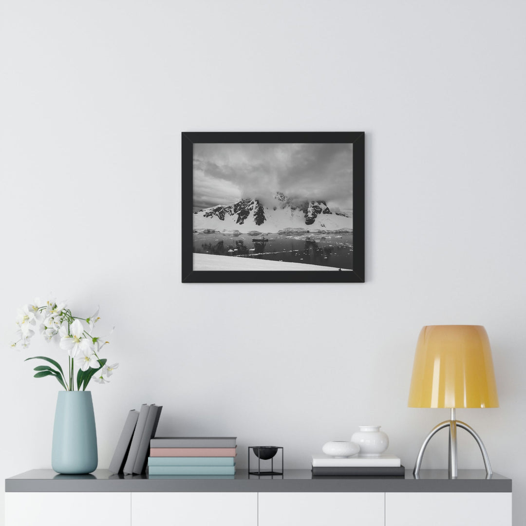 Peaceful Anchoring in Black and White - Framed Print - Visiting This World