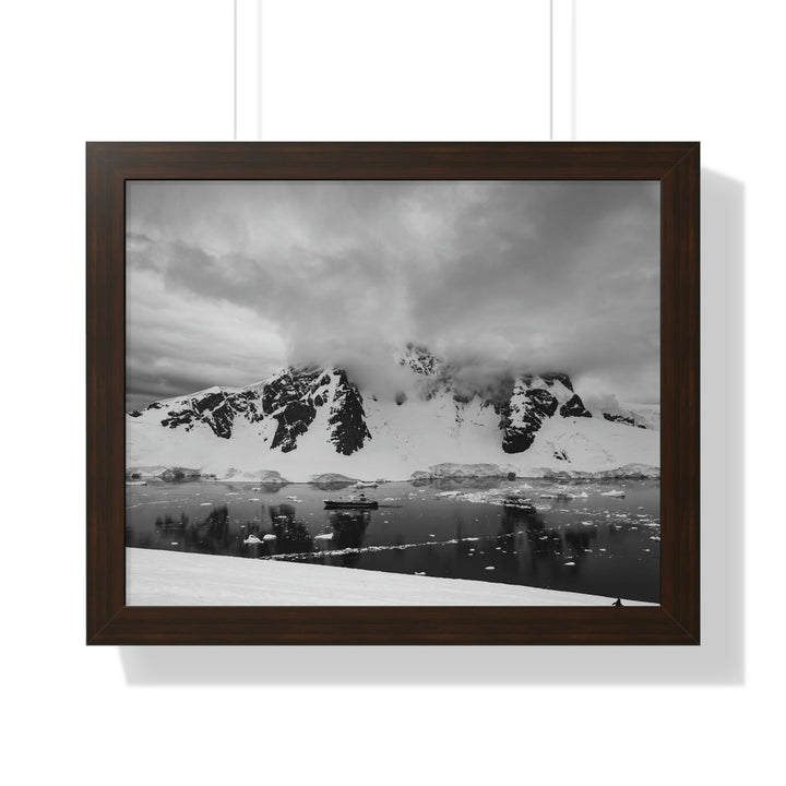 Peaceful Anchoring in Black and White - Framed Print - Visiting This World