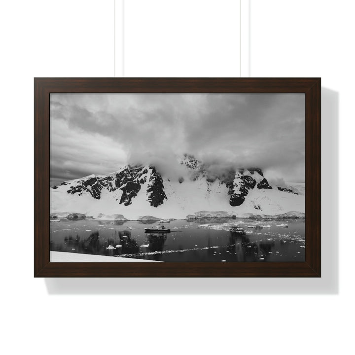 Peaceful Anchoring in Black and White - Framed Print - Visiting This World