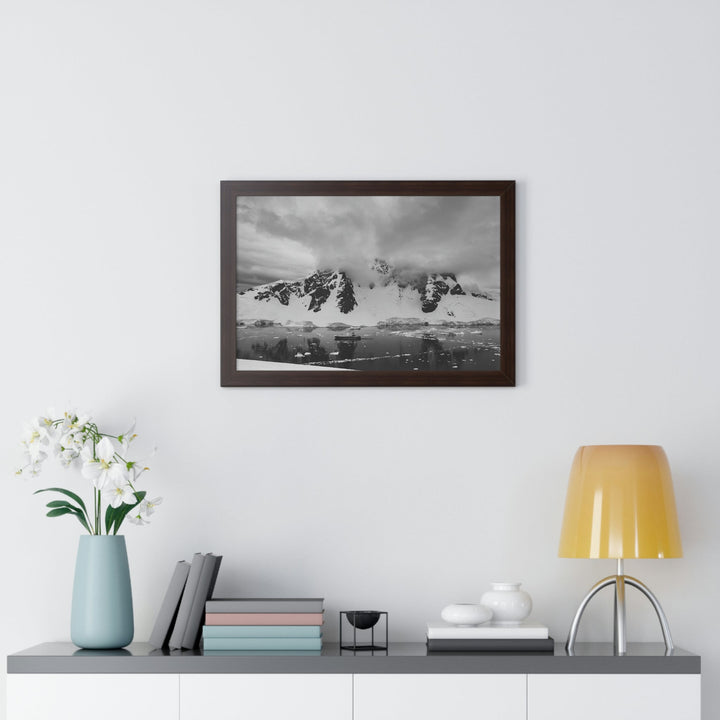 Peaceful Anchoring in Black and White - Framed Print - Visiting This World