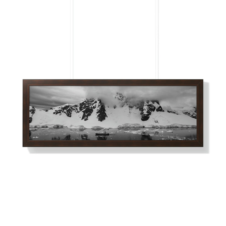 Peaceful Anchoring in Black and White - Framed Print - Visiting This World