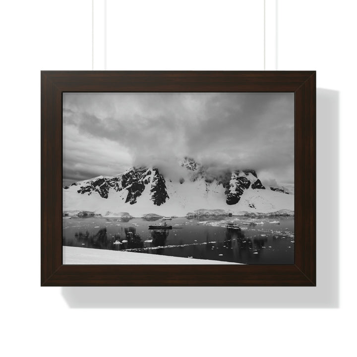 Peaceful Anchoring in Black and White - Framed Print - Visiting This World