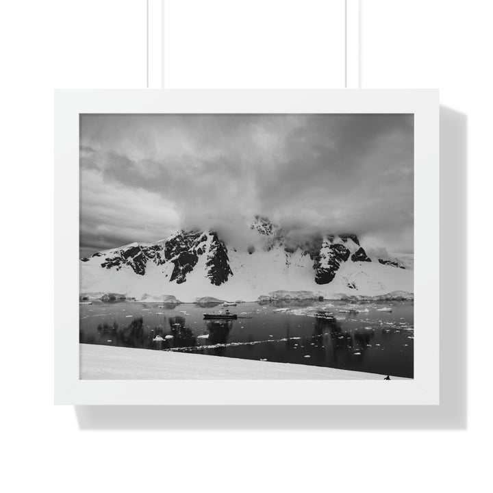 Peaceful Anchoring in Black and White - Framed Print - Visiting This World