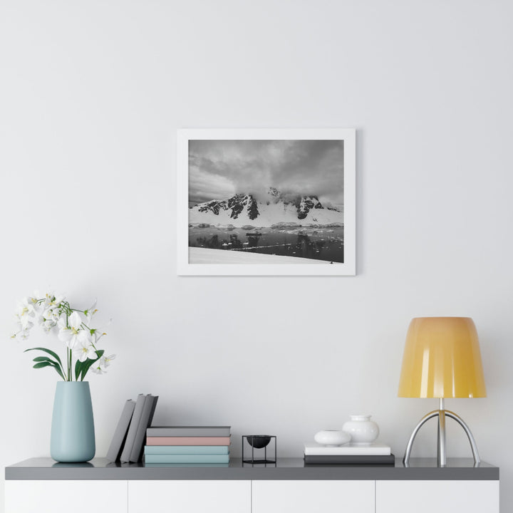 Peaceful Anchoring in Black and White - Framed Print - Visiting This World