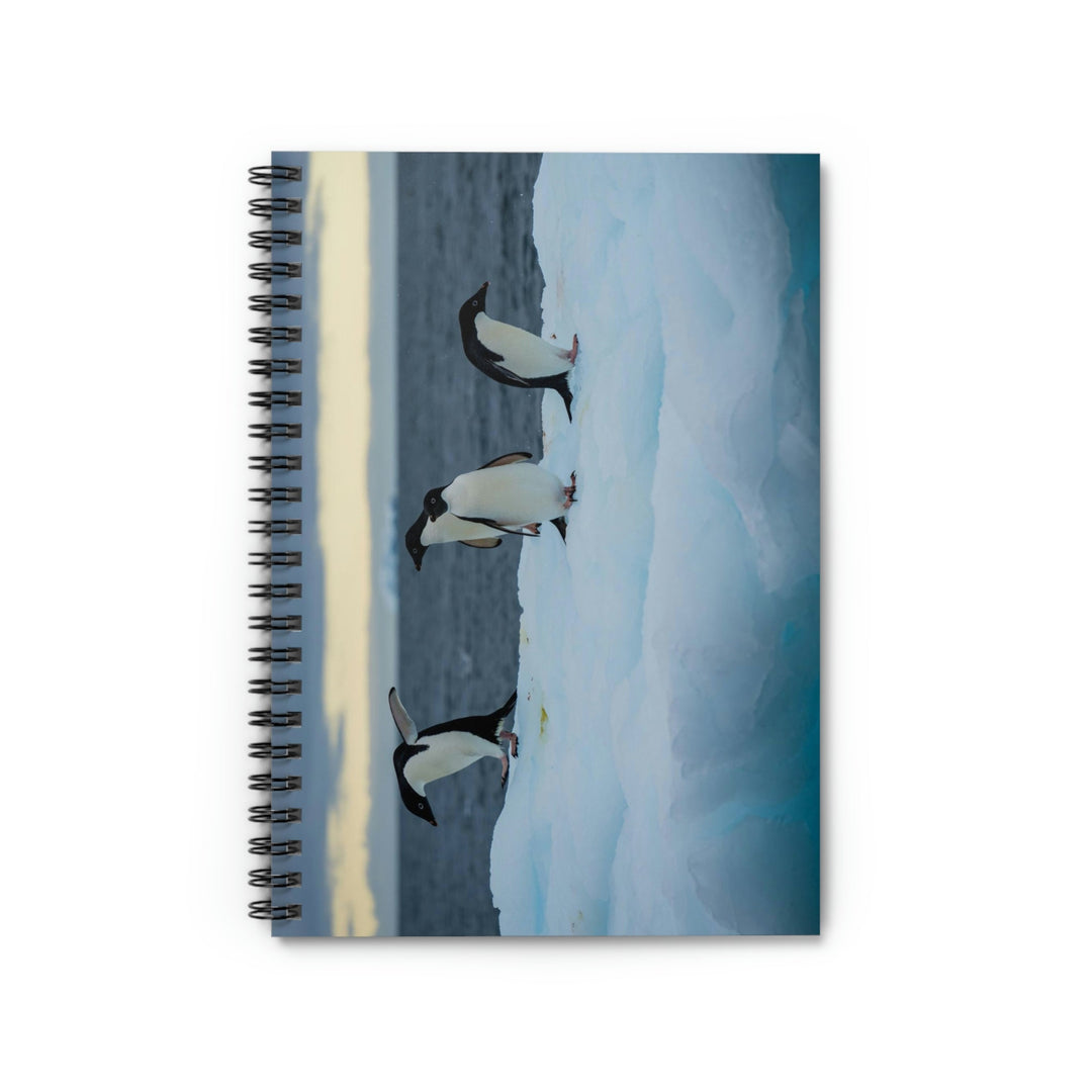 Penguin Dance - Spiral Ruled Line Notebook - Visiting This World