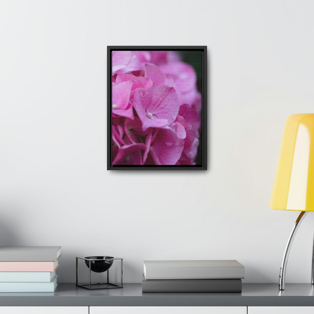 Pink Hydrangea Detail - Canvas with Frame - Visiting This World