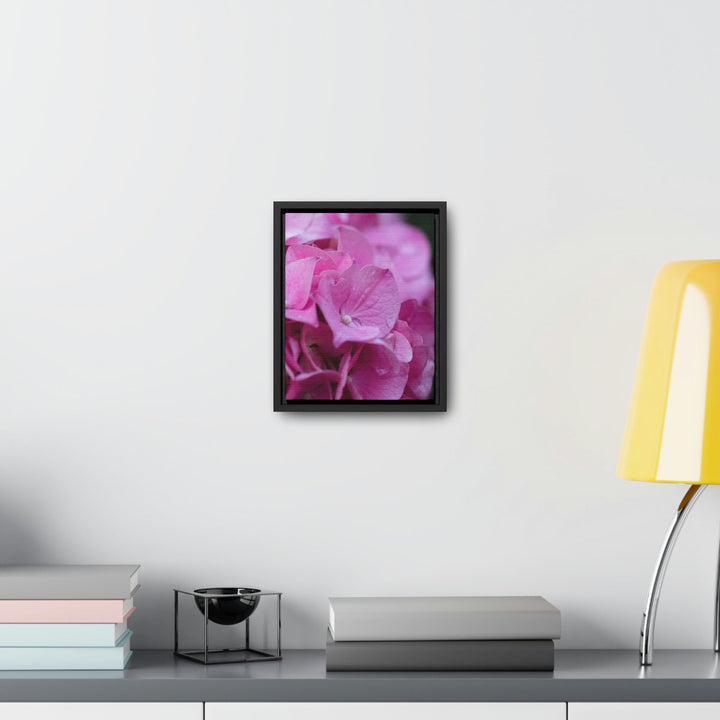 Pink Hydrangea Detail - Canvas with Frame - Visiting This World