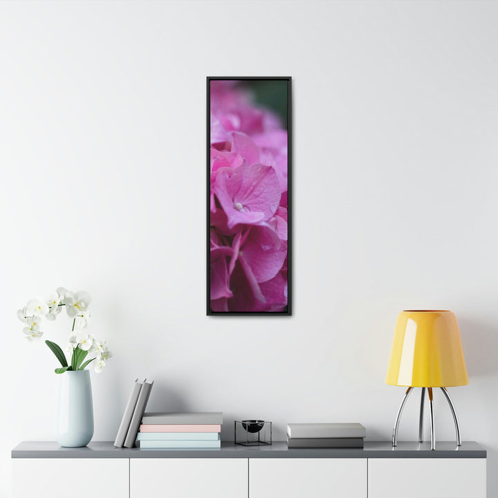 Pink Hydrangea Detail - Canvas with Frame - Visiting This World