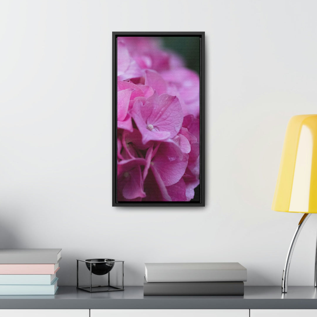 Pink Hydrangea Detail - Canvas with Frame - Visiting This World