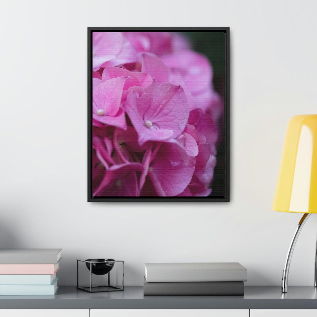 Pink Hydrangea Detail - Canvas with Frame - Visiting This World