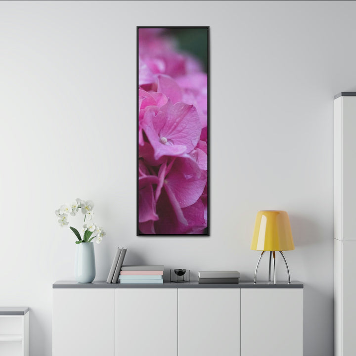 Pink Hydrangea Detail - Canvas with Frame - Visiting This World