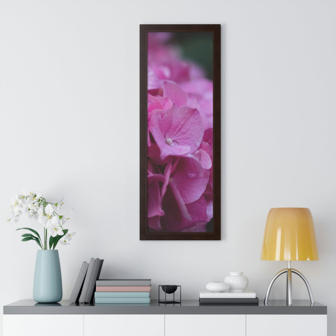 Pink Hydrangea Detail - Framed Print - Visiting This World