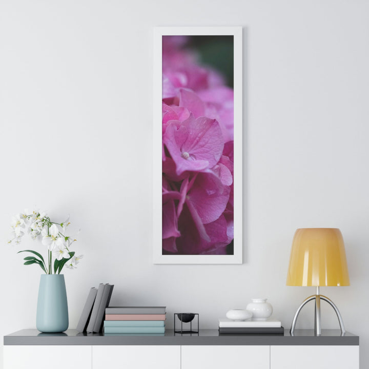 Pink Hydrangea Detail - Framed Print - Visiting This World