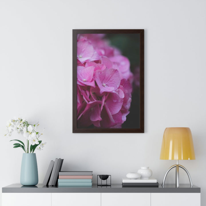 Pink Hydrangea Detail - Framed Print - Visiting This World