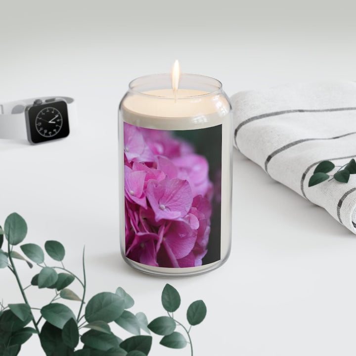 Pink Hydrangea Detail - Scented Candle, 13.75oz - Visiting This World