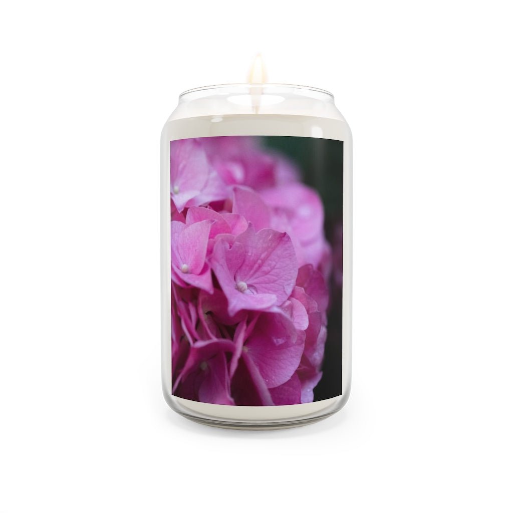 Pink Hydrangea Detail - Scented Candle, 13.75oz - Visiting This World