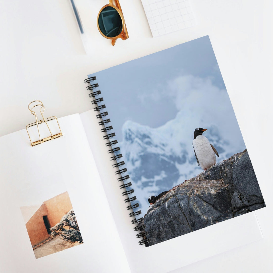 Poised Penguin - Spiral Ruled Line Notebook - Visiting This World