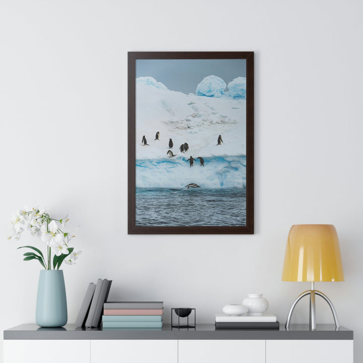 Porpoising Penguin - Framed Print - Visiting This World