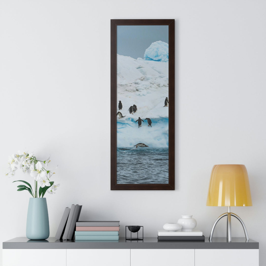 Porpoising Penguin - Framed Print - Visiting This World