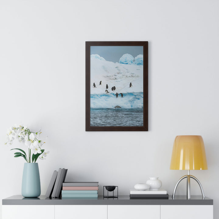 Porpoising Penguin - Framed Print - Visiting This World