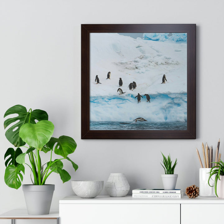 Porpoising Penguin - Framed Print - Visiting This World