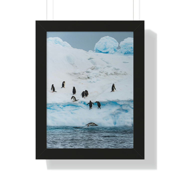 Porpoising Penguin - Framed Print - Visiting This World