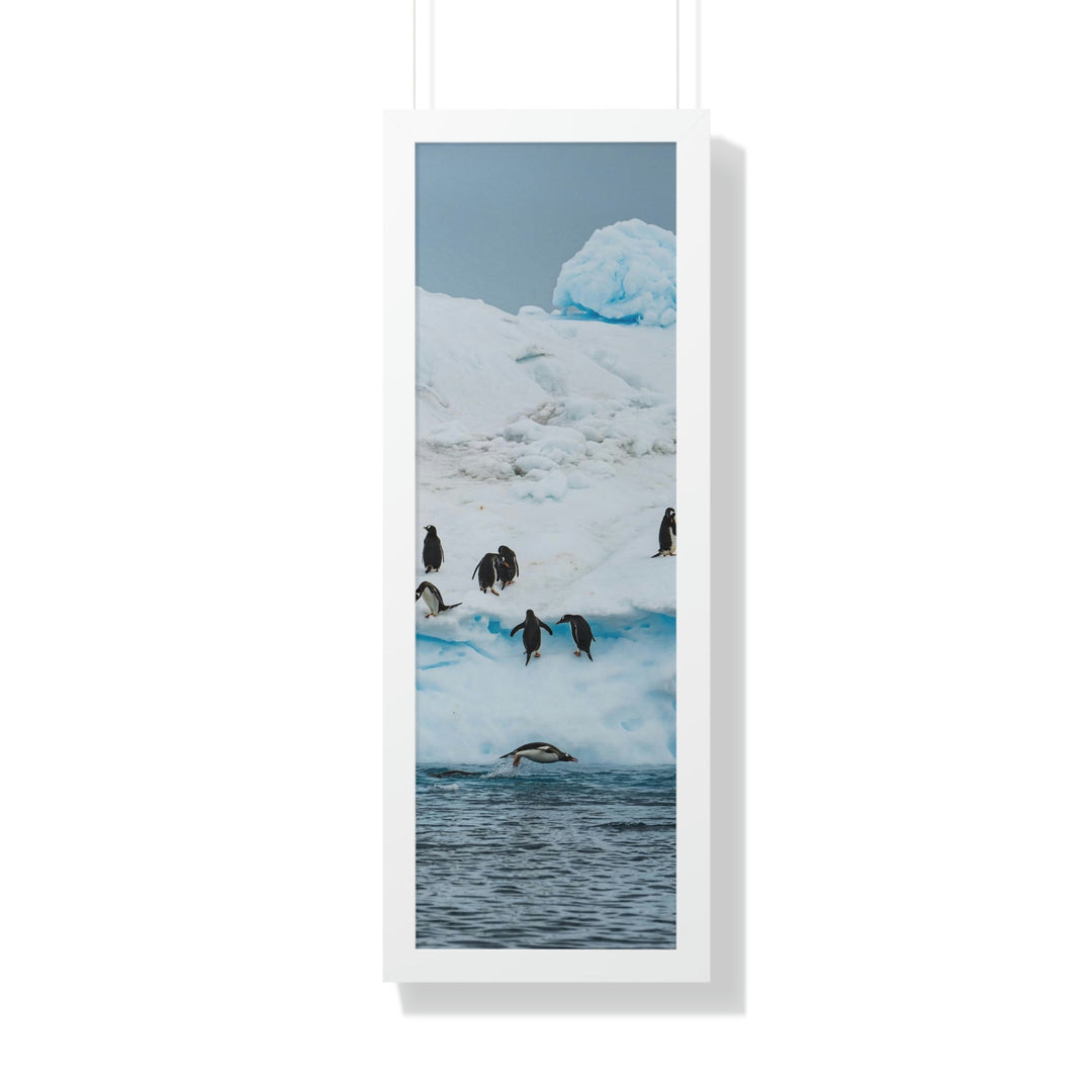 Porpoising Penguin - Framed Print - Visiting This World