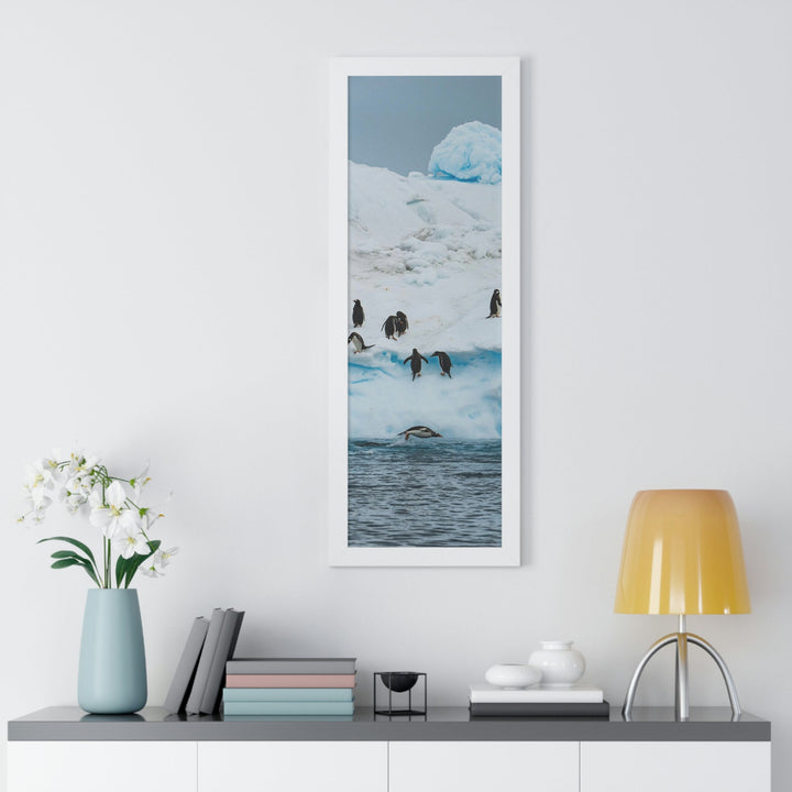 Porpoising Penguin - Framed Print - Visiting This World