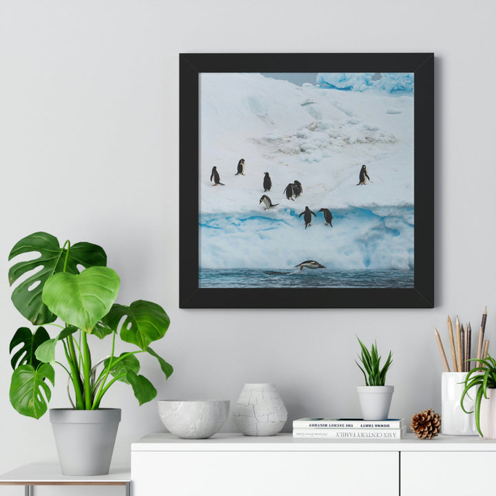 Porpoising Penguin - Framed Print - Visiting This World