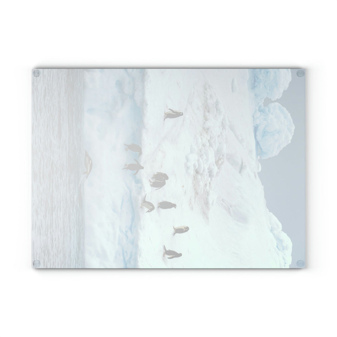 Porpoising Penguin - Glass Cutting Board - Visiting This World