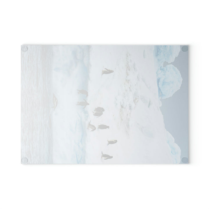 Porpoising Penguin - Glass Cutting Board - Visiting This World