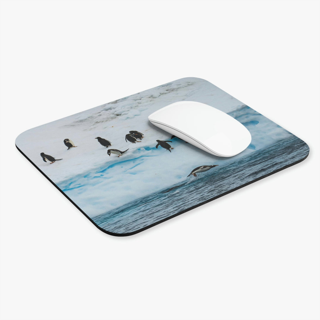 Porpoising Penguin - Mouse Pad (Rectangle) - Visiting This World