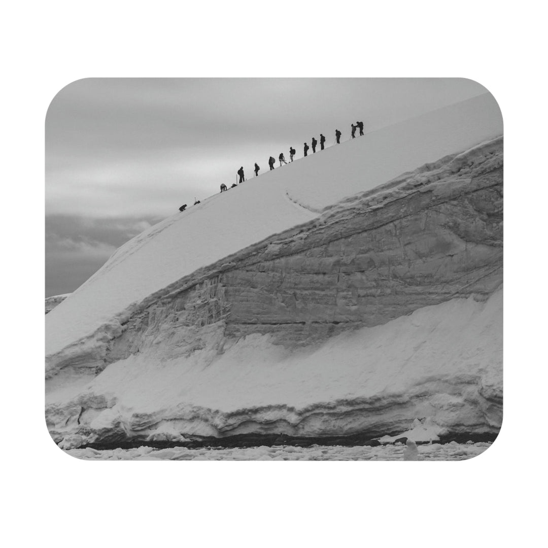 Preparing for the Climb in Black and White - Mouse Pad (Rectangle) - Visiting This World