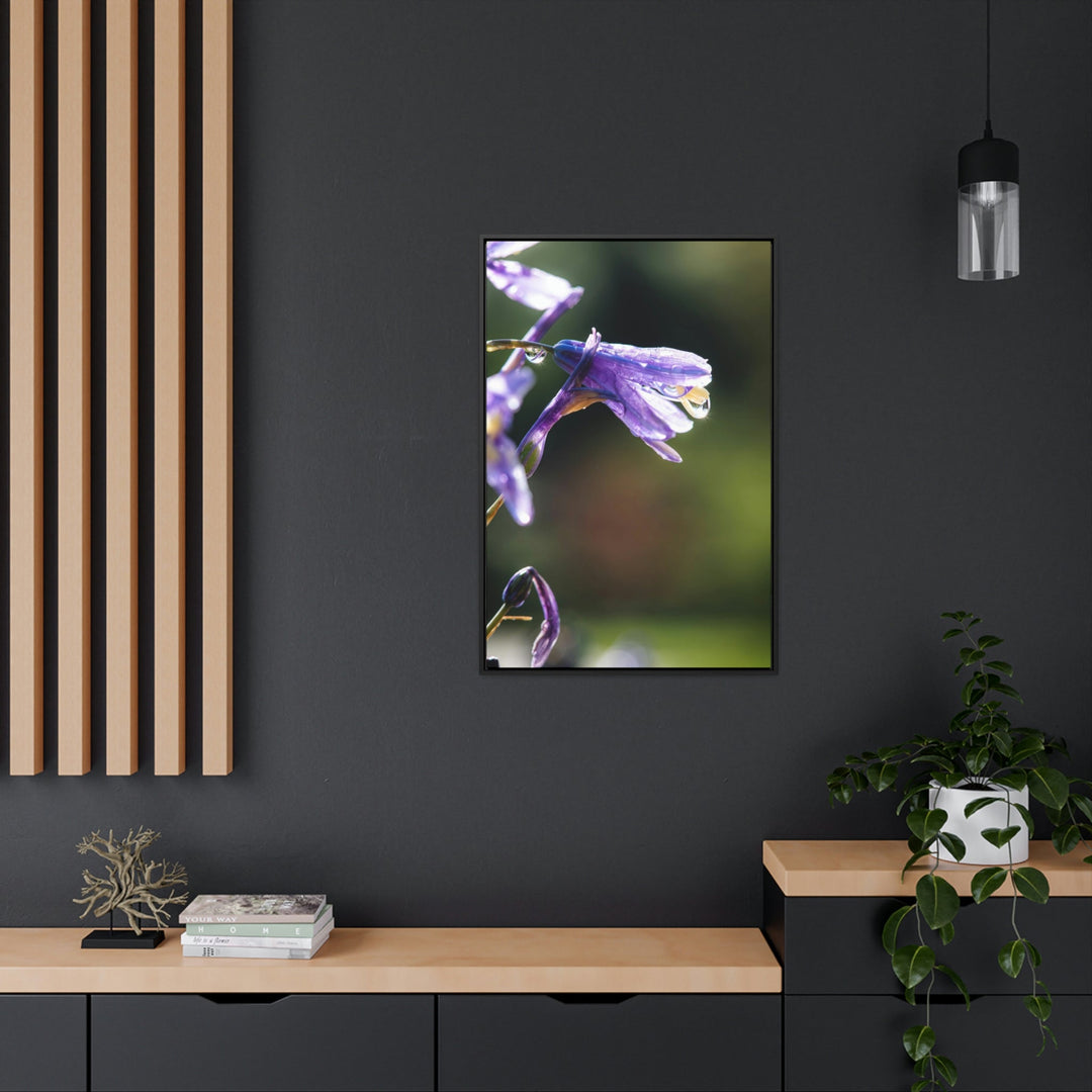 Purple Droplets - Canvas with Frame - Visiting This World