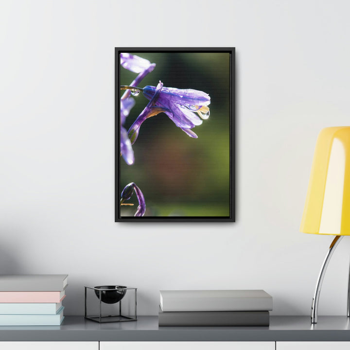 Purple Droplets - Canvas with Frame - Visiting This World