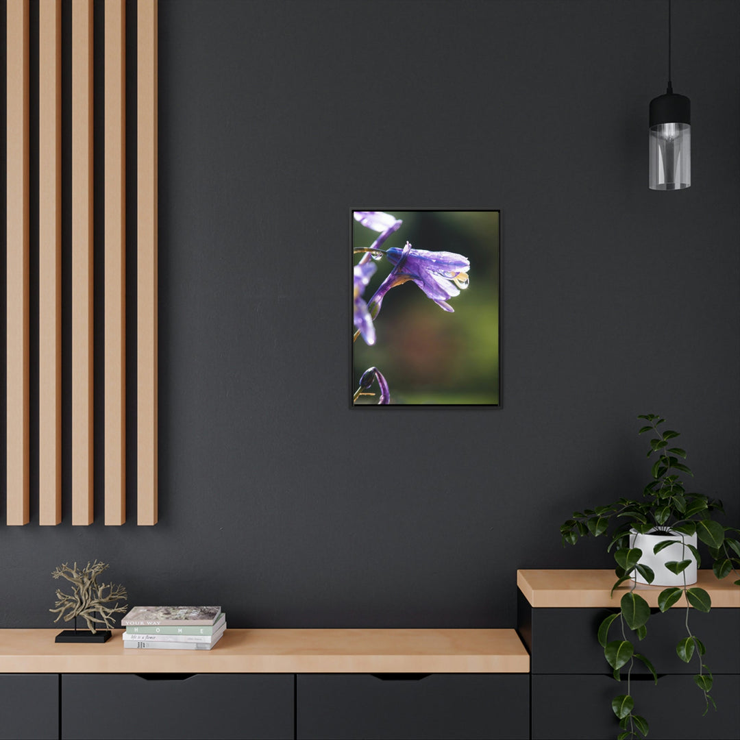 Purple Droplets - Canvas with Frame - Visiting This World