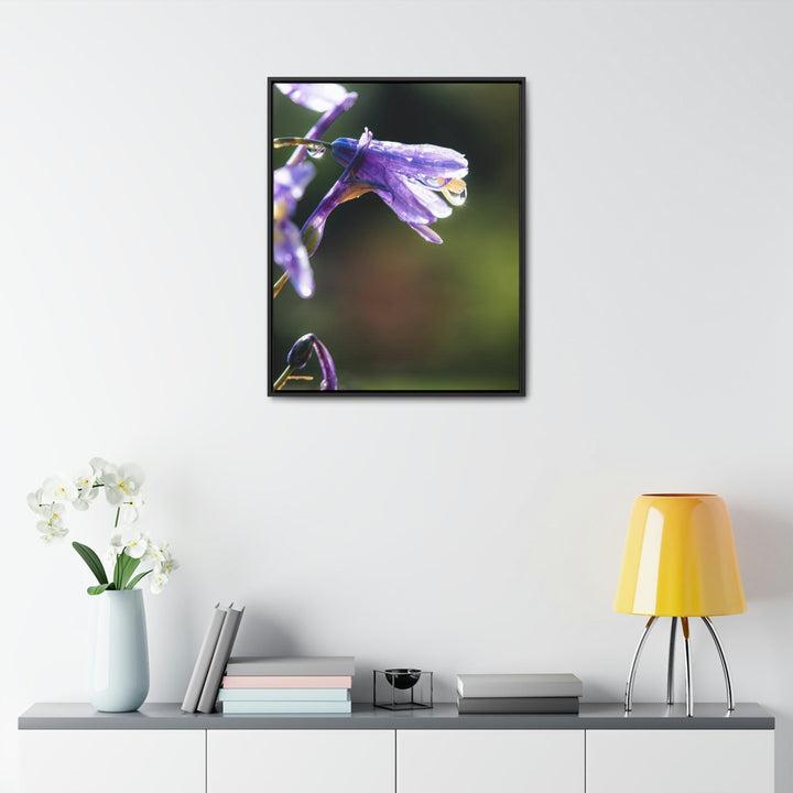 Purple Droplets - Canvas with Frame - Visiting This World