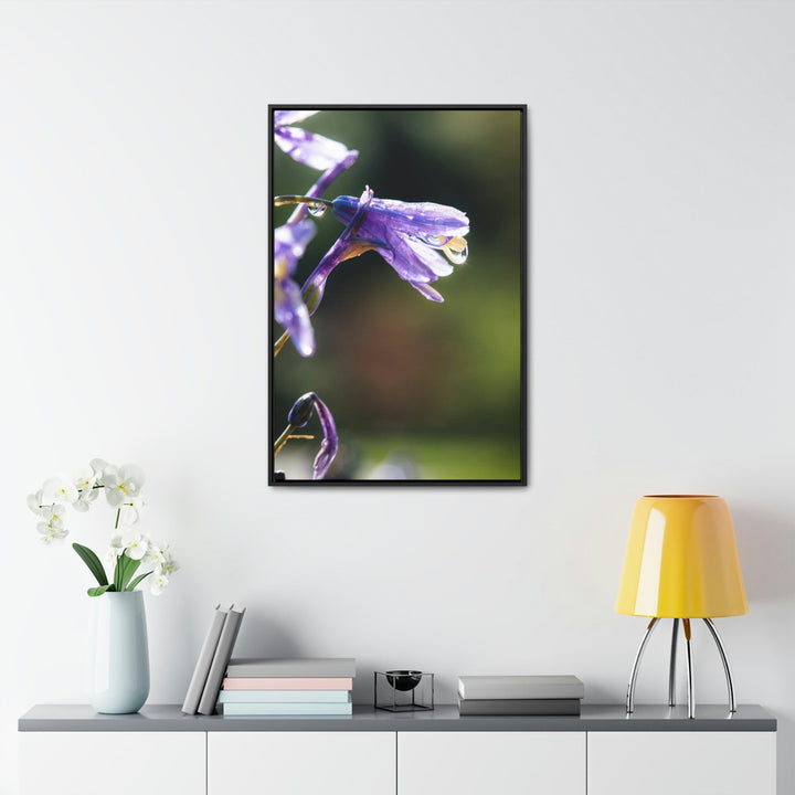 Purple Droplets - Canvas with Frame - Visiting This World