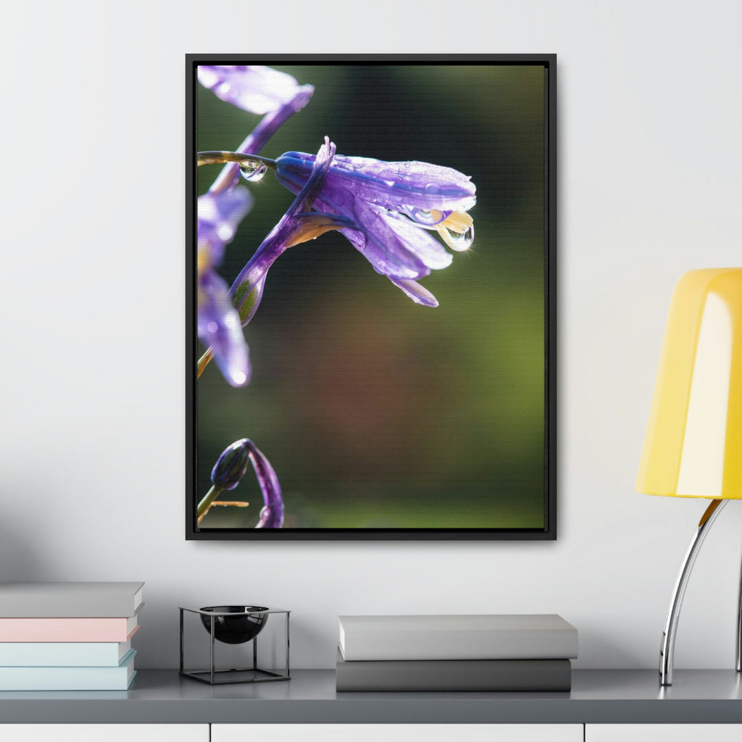 Purple Droplets - Canvas with Frame - Visiting This World