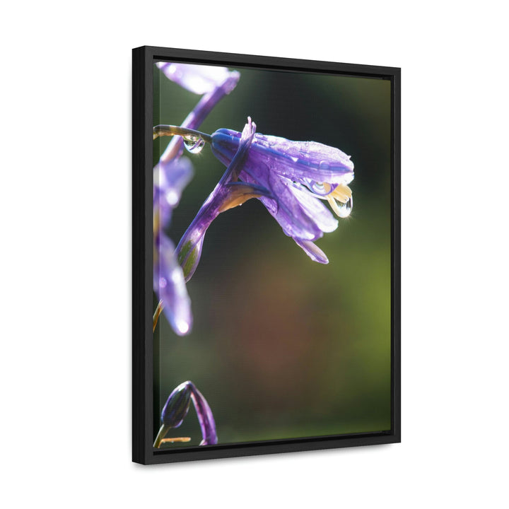 Purple Droplets - Canvas with Frame - Visiting This World