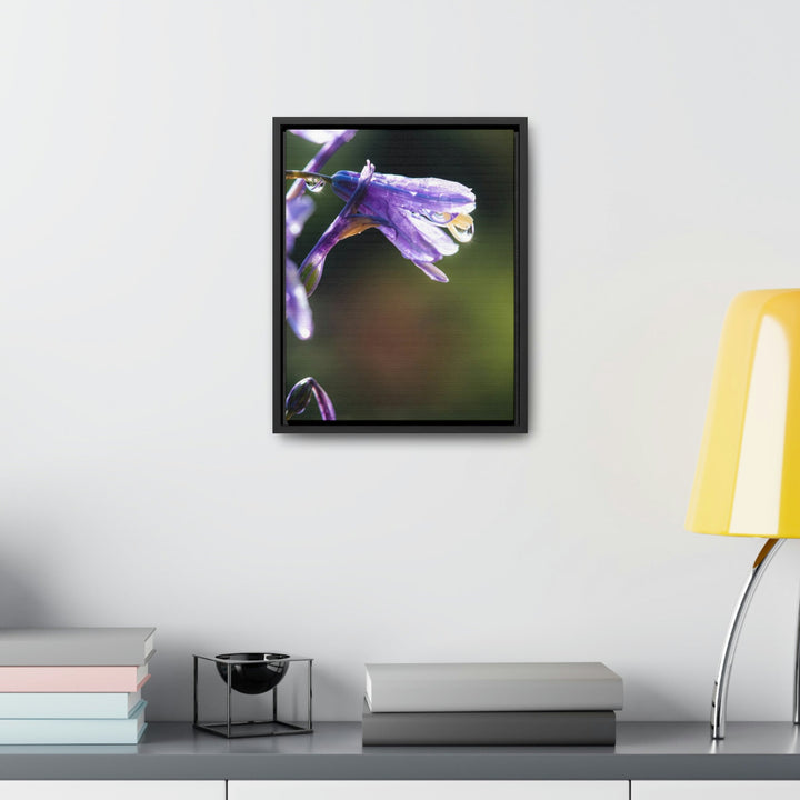 Purple Droplets - Canvas with Frame - Visiting This World